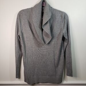 Ann Taylor Gray Knit Wool Blend Cowl Neck Sweater - MP